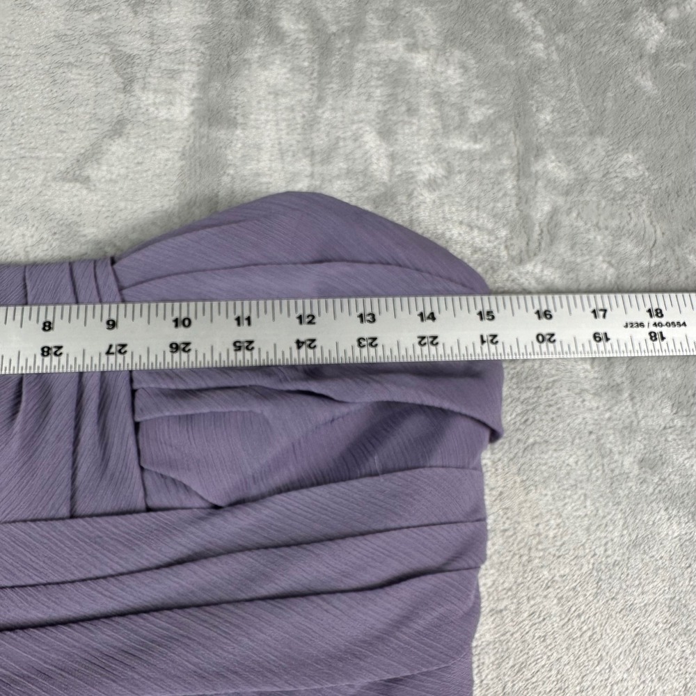 Priscilla of Boston Cocktail Dress Women 4 Purple Strapless Chiffon Aesthetic - Picture 6 of 8